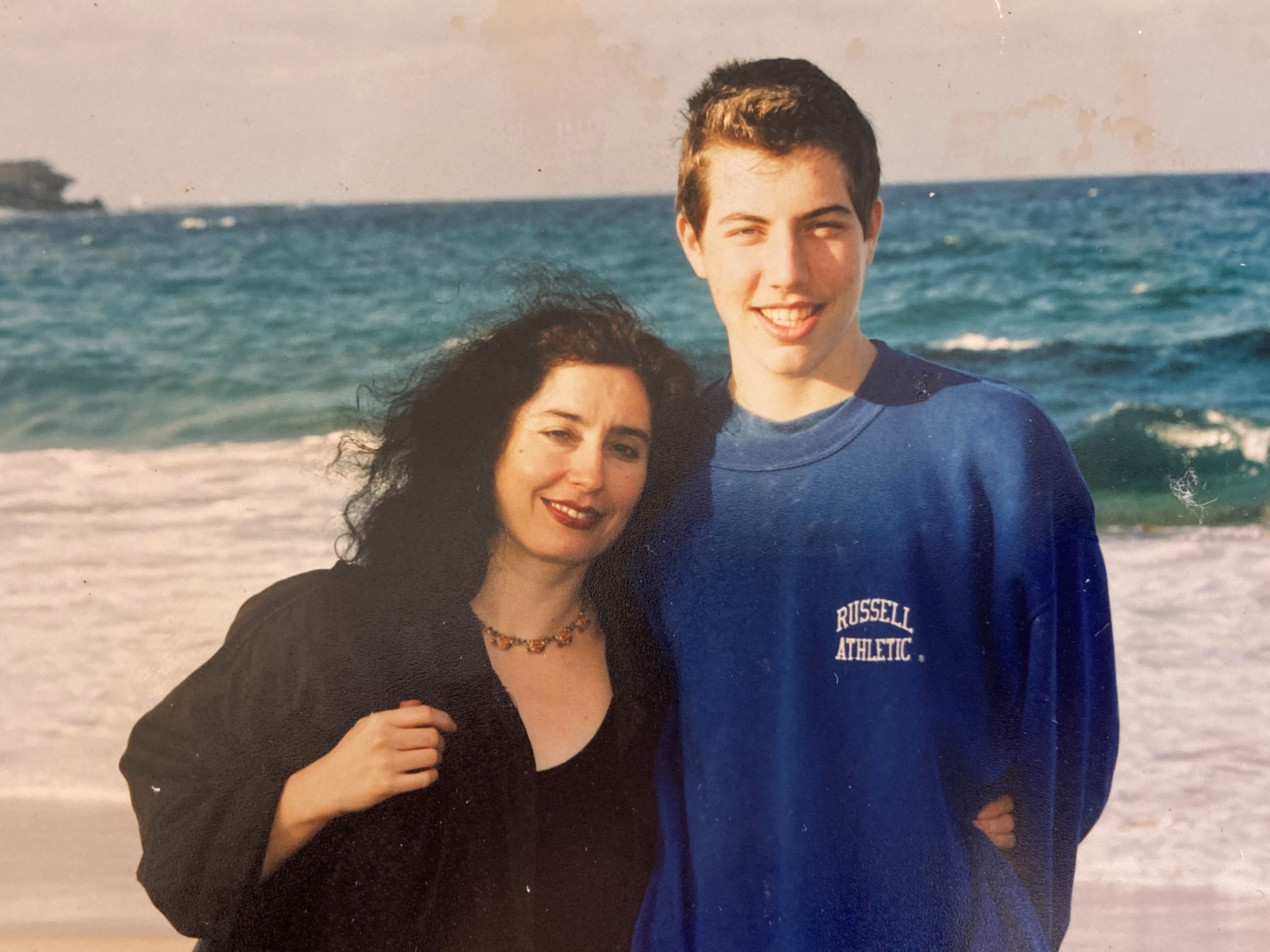 Elena Kats-Chernin with her son Alex, photo credit Bridget Elliot